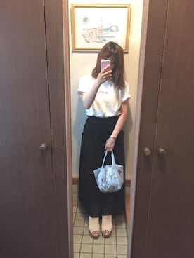 「CECIL McBEE（セシルマクビー）のアイテム（サンダル）」を使った、myu.さん（レディース・158cm）の夏コーディネート