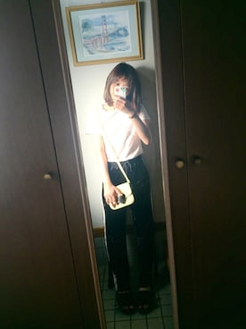 「linepants」｜myu.さん（レディース・158cm）の夏コーディネート