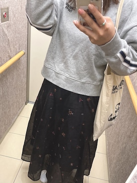 「CONVERSE TOKYO（コンバーストウキョウ）のアイテム（スウェット）」を使った、かすみんさん（レディース・158cm）の春コーディネート