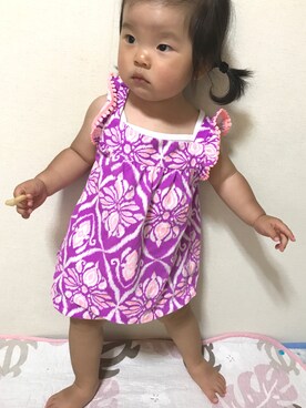 「Carter's（カーターズ）のアイテム（オールインワン・サロペット）」を使った、mei©︎さん（キッズ・90cm）の夏コーディネート