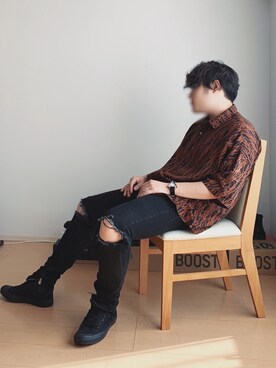 「SHEREEF（シェリーフ）のアイテム」を使った、lebさん（メンズ・173cm）の秋コーディネート