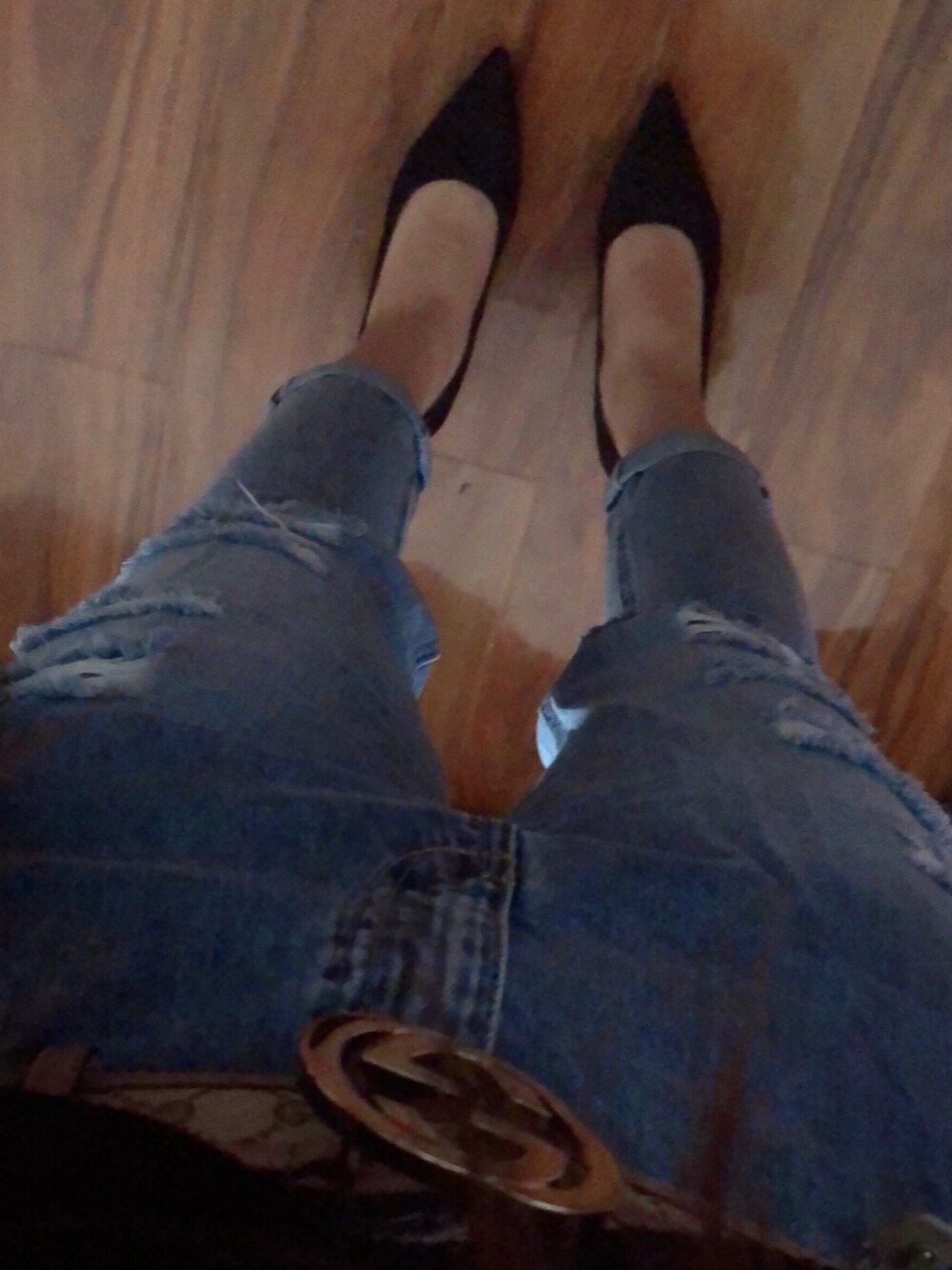 「Leeのアイテム（デニムパンツ、ブルー系）」を使った、Yingying_Rubyさん（レディース・173cm）の冬コーディネートの1枚目の写真