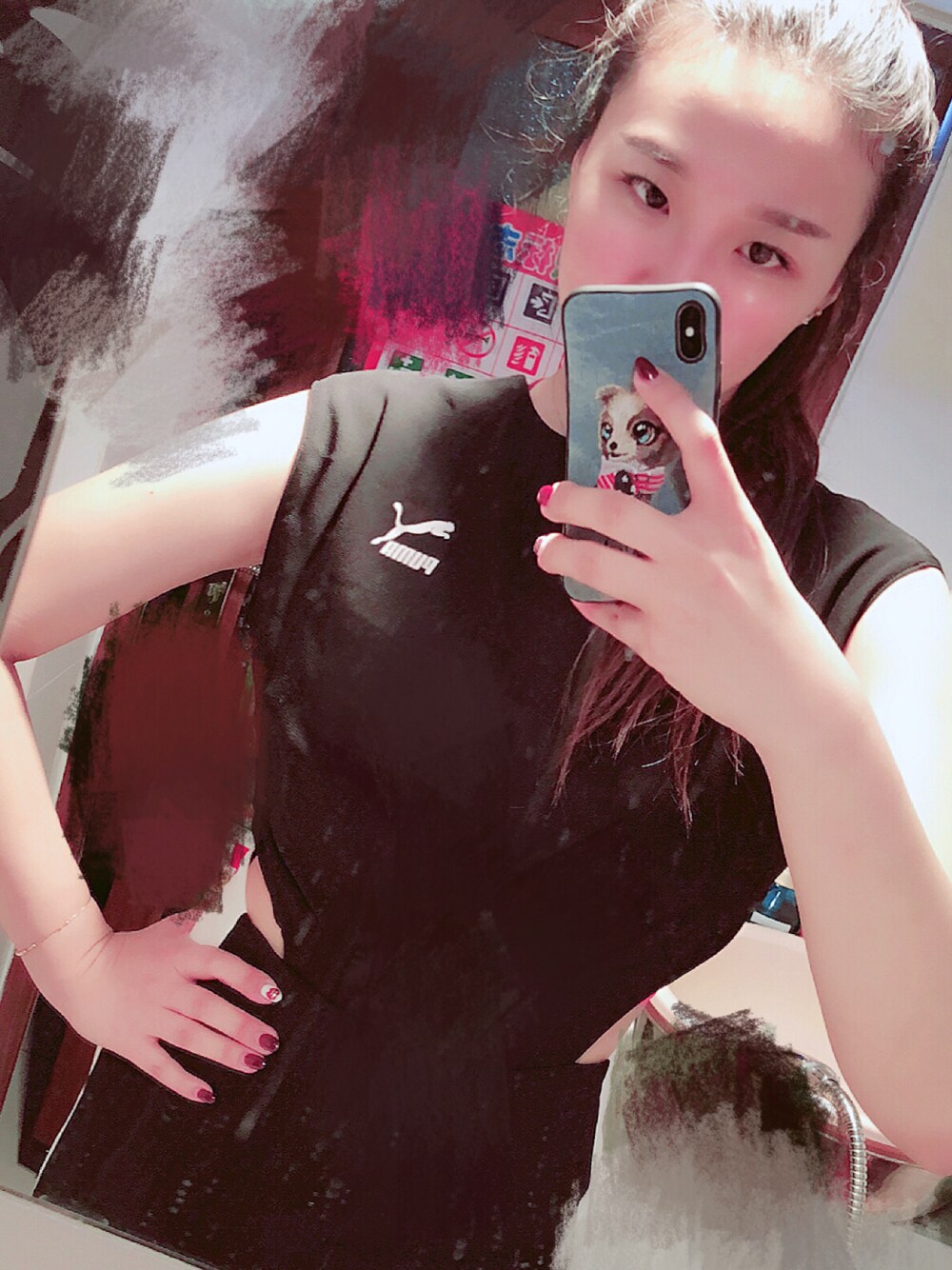 「PUMAのアイテム（つなぎ/オールインワン、ブラック系）」を使った、Yingying_Rubyさん（レディース・173cm）の春コーディネートの1枚目の写真