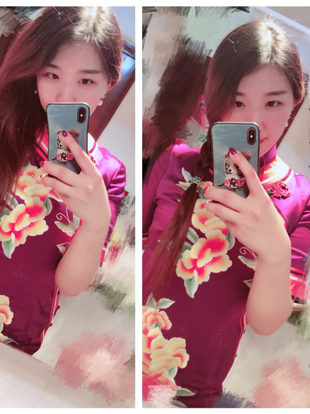 「上海徐のアイテム（ワンピース、パープル系）」を使った、Yingying_Rubyさん（レディース・173cm）の春コーディネートの1枚目の写真
