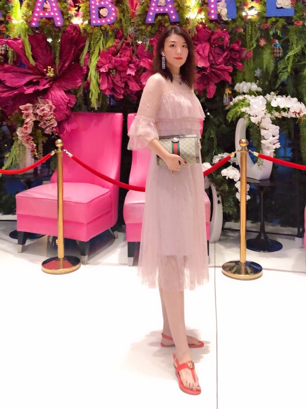 「ZARA WOMANのアイテム（スカート、ピンク系）」を使った、Yingying_Rubyさん（レディース・173cm）の夏コーディネートの1枚目の写真