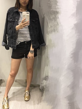 「APM Monacoのアイテム（リング）」を使った、SwingSssさん（レディース・164cm）の春コーディネート