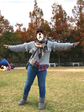 「カメラ女子」｜「アイテム（ブーツ）」を使った、ゆきゆきさん（レディース・145cm）の秋コーディネート