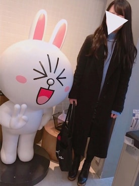 「フレアスリーブ」｜「アイテム（その他アウター）」を使った、Y さん（レディース・167cm）の冬コーディネート