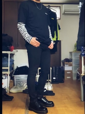 「Kappa（カッパ）のアイテム（帽子）」を使った、oKaさん（メンズ・170cm）の冬コーディネート