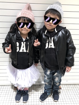 「GAP（ギャップ）のアイテム」を使った、mihaさん（キッズ・110cm）の春コーディネート