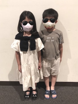 「かたかけ」｜mihaさん（キッズ・120cm）の夏コーディネート