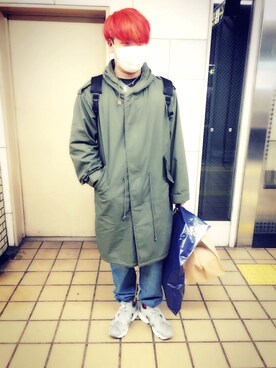 「NOのアイテム（ジャケット/アウター）」を使った、Kosuke Kajiyaさん（メンズ・178cm）の冬コーディネート