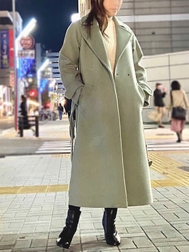 「低身長」｜「アイテム（ブーティ）」を使った、yuco.yamaさん（レディース・154cm）の冬コーディネート