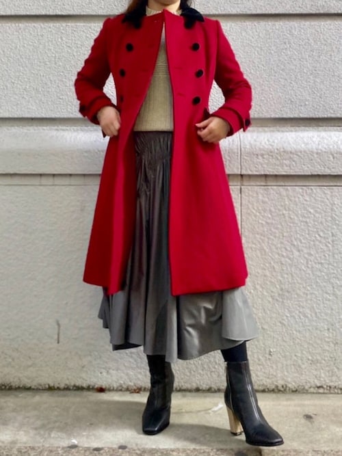 美品　LOVELESS ラブレス チェスターコート カラー　赤 LOVELESS（ラブレス）の「コンフォータブルブロッキングコート