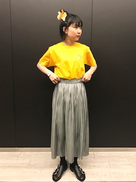 「アイテム（バレッタ/ヘアクリップ）」を使った、ぼんさん（レディース・159cm）の春コーディネート
