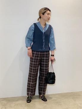 「ARRUM（アールム）のアイテム（サンダル）」を使った、柳澤  風花さん（レディース・154cm）の春コーディネート