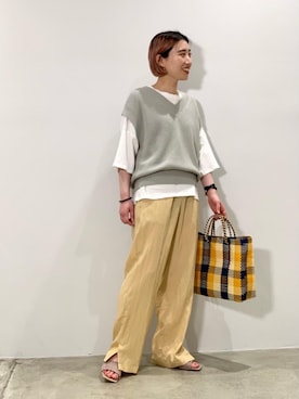 「08sircus（ゼロエイトサーカス）のアイテム」を使った、柳澤  風花さん（レディース・154cm）の春コーディネート