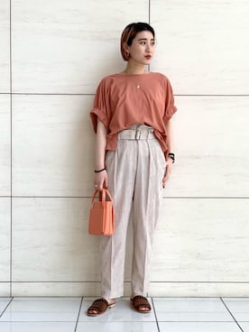 「PHILIPPE AUDIBERT（フィリップ オーディベール）の＜PHILIPPE AUDIBERT（フィリップオーディベール）＞メダルネックレス ∴（ネックレス）」を使った、柳澤  風花さん（レディース・154cm）の春コーディネート