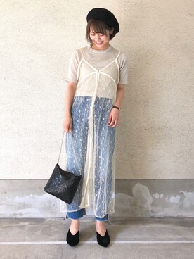 kusuda yoshikoさん（レディース・163cm）の夏コーディネート