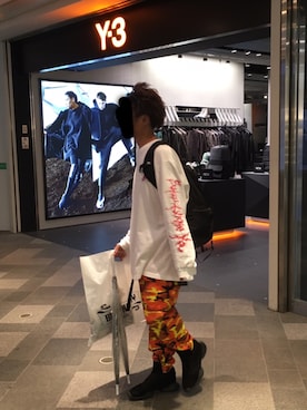 「Y-3（ワイスリー）のアイテム（その他）」を使った、高橋賢哉さん（メンズ・168cm）の夏コーディネート
