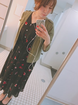 「LOWRYS FARM（ローリーズファーム）のアイテム（ブルゾン、グリーン系）」を使った、hidemiさん（レディース・165cm）の夏コーディネート