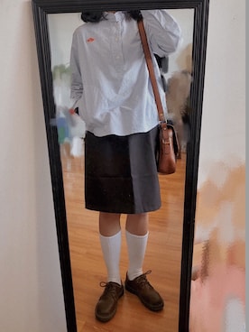 「VINTAGE（ヴィンテージ）のアイテム（メッセンジャーバッグ）」を使った、Bibiiiiii_さん（レディース・158cm）の春コーディネート