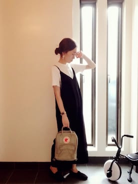 「DHOLIC（ディーホリック）のアイテム（オールインワン・サロペット）」を使った、mosuさん（レディース・158cm）の秋コーディネート