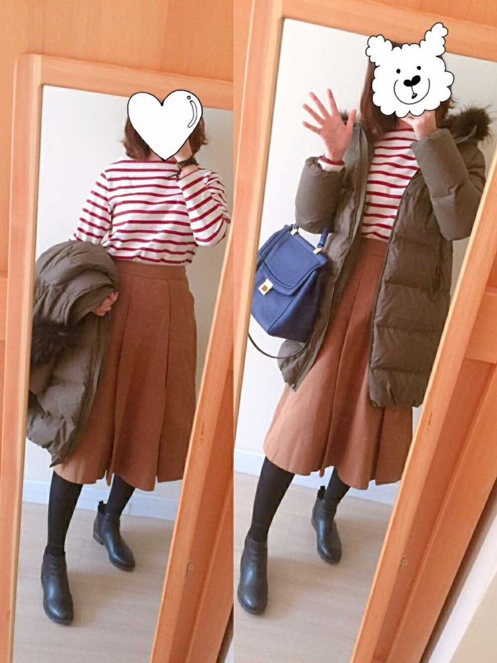 「outfit、UNIQLO、Kate Spade、Mila Owen」｜「UNIQLOのアイテム（Tシャツ/カットソー、ホワイト系）」を使った、Kirima♡さん（レディース・166cm）の冬コーディネートの1枚目の写真