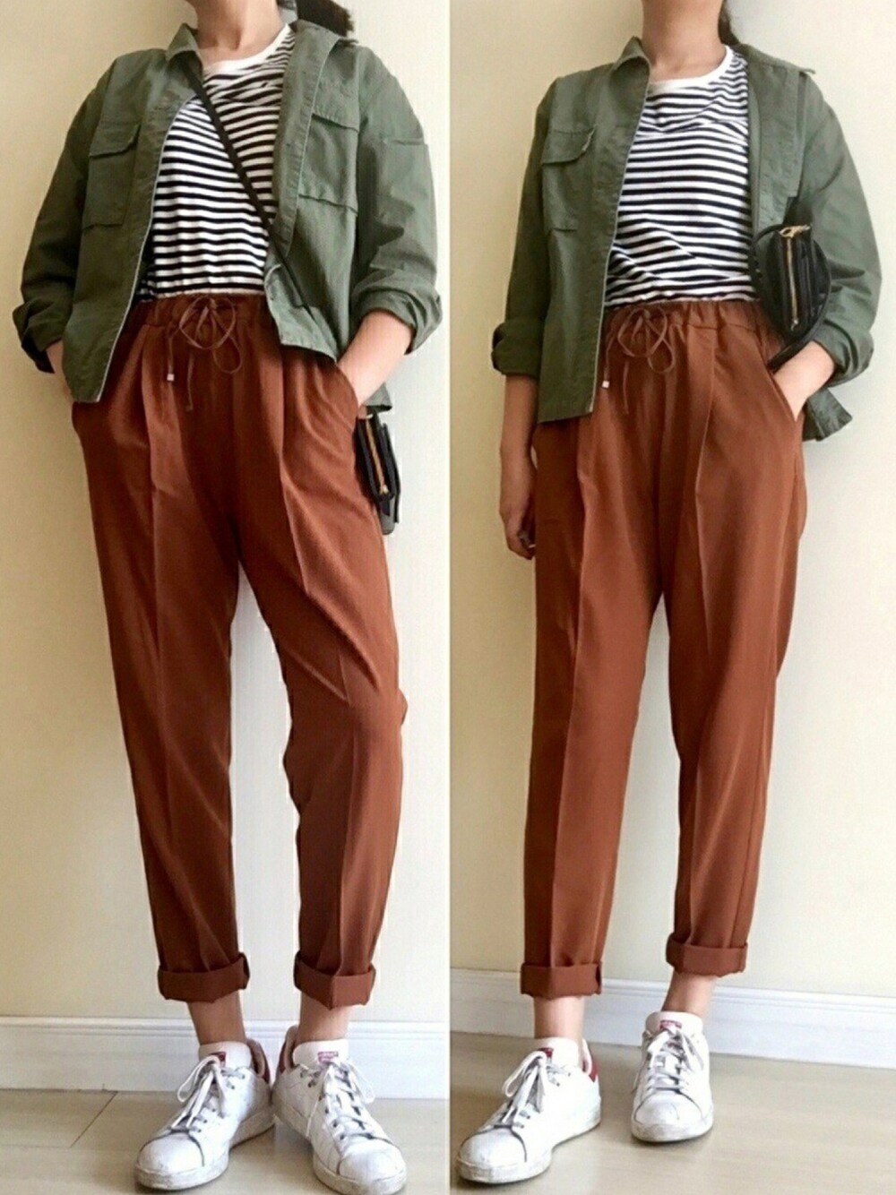 「秋コーデ、シンプルコーデ、カジュアルコーデ、パンツスタイル、ootd、UNIQLO、無印良品、adidas、URBAN RESEARCH DOORS、カジュアル」｜「adidasのアイテム（スニーカー、ホワイト系）」を使った、Kirima♡さん（レディース・166cm）の秋コーディネートの1枚目の写真