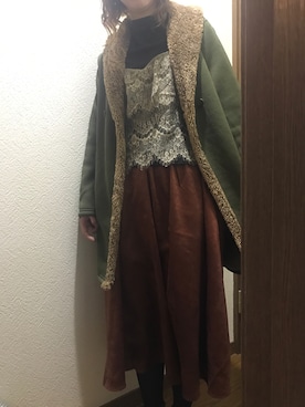 「オレンジスカート」｜kaoriiiさん（レディース・165cm）の春コーディネート