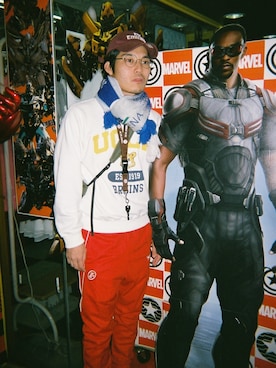 「BEAMS BOY（ビームスボーイ）のアイテム（スウェット）」を使った、こうへいくんさん（メンズ・170cm）の春コーディネート
