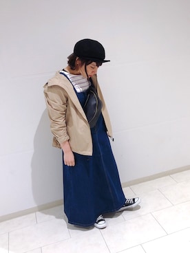 「サマンサモスモス」｜「アイテム（マウンテンパーカー）」を使った、yunaさん（レディース・150cm）の春コーディネート