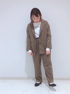 「Samansa Mos2 blue」｜「アイテム（パンプス）」を使った、yunaさん（レディース・150cm）の秋コーディネート