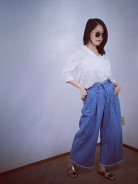 「Halogen（-）のアイテム」を使った、Sissi Pengさん（レディース・168cm）の秋コーディネート