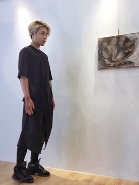 「IMMENSE（イメンス）のアイテム」を使った、Raven Yuさん（メンズ・175cm）の夏コーディネート