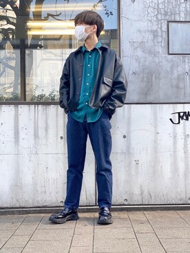 「G.O.C（ジーオーシー）のアイテム（ブルゾン）」を使った、　しみーさん（メンズ・175cm）の冬コーディネート