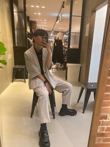 Lui's（ルイス）の「トリコット6分袖1Bオーバージャケット