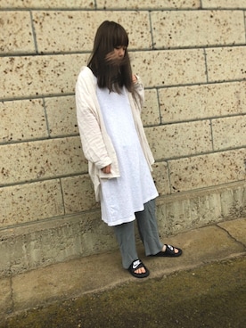 「CALINER（カリネ）のアイテム」を使った、Moyaさん（レディース・160cm）の夏コーディネート