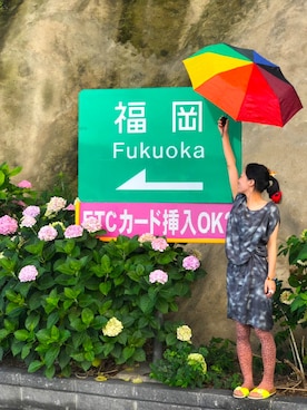 「文化屋雑貨店（ブンカヤザッカテン）のアイテム」を使った、kaoriBROWNさん（レディース・157cm）の夏コーディネート