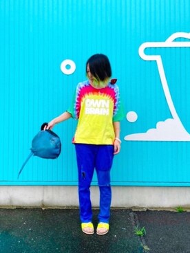 「動物モチーフ」｜「アイテム（アクセサリー）」を使った、kaoriBROWNさん（レディース・157cm）の夏コーディネート
