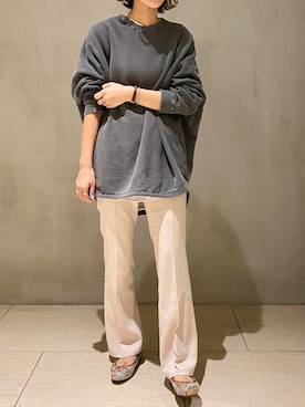「FRAMeWORK（フレームワーク）のアイテム（スウェット）」を使った、Natsumi.さん（レディース・167cm）の秋コーディネート