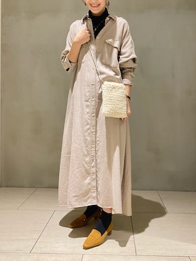 「FRAMeWORK（フレームワーク）のアイテム（ワンピース/ドレス）」を使った、Natsumi.さん（レディース・167cm）の秋コーディネート