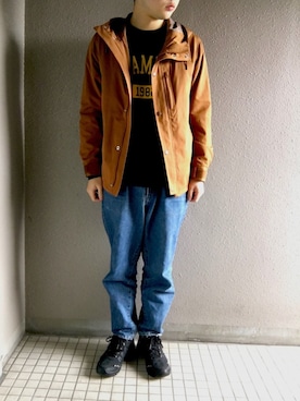 「Gramicci（グラミチ）のアイテム（スウェット）」を使った、m19960912tさん（メンズ・174cm）の冬コーディネート
