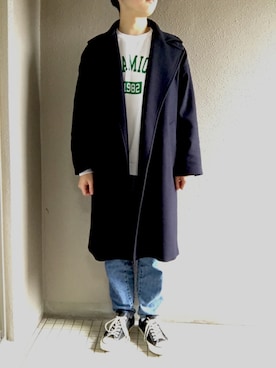 「アイテム（ステンカラーコート）」を使った、m19960912tさん（メンズ・174cm・20代）の冬コーディネート