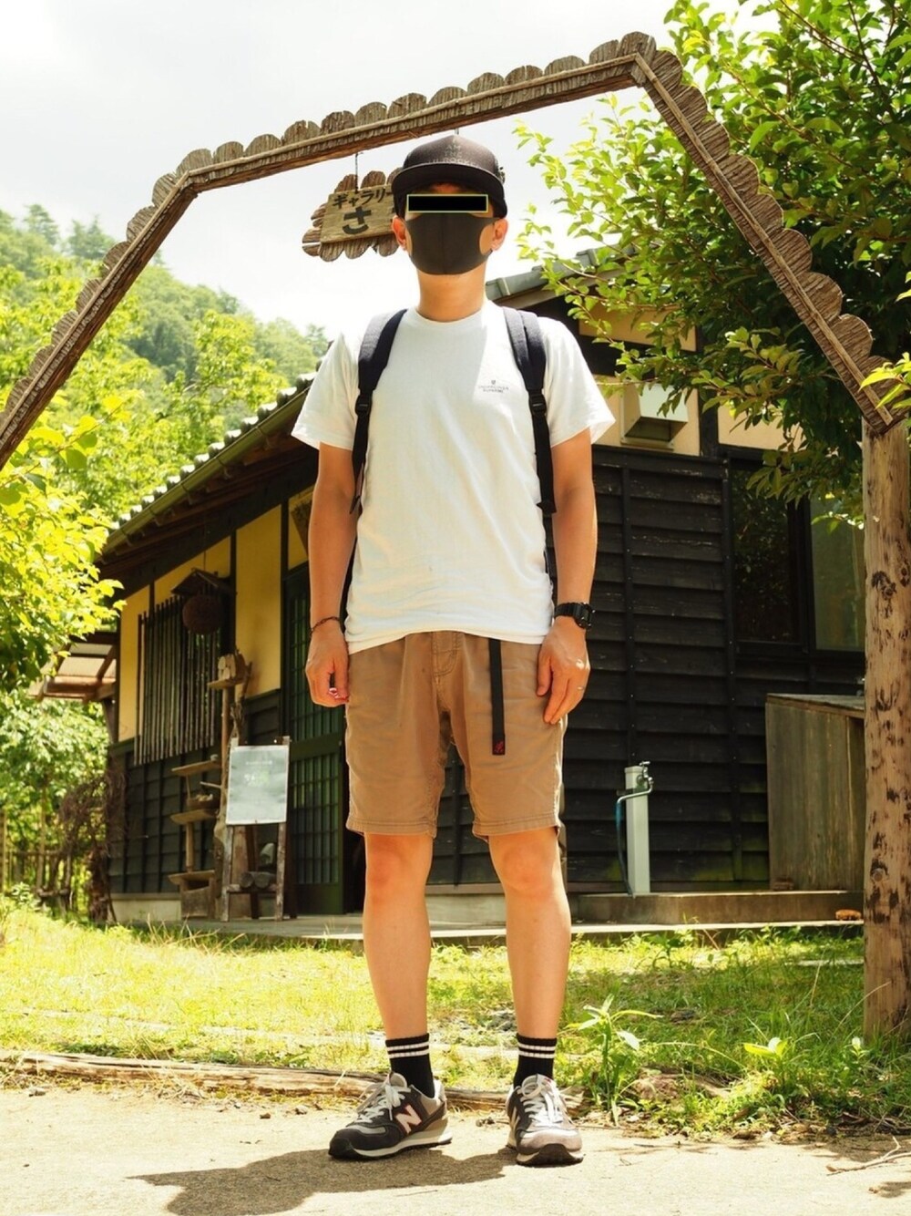 「TAKAHIROMIYASHITA The SoloIst. 、supreme、undercover、GRAMICCI、New Balance、N.HOOLYWOOD、PORTER、G-SHOCK、CASIO、JAM HOME MADE」｜「TAKAHIROMIYASHITATheSoloIst.のアイテム（キャップ、ブラック系）」を使った、Fさん（メンズ・169cm）の夏コーディネートの1枚目の写真