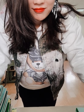 「Supreme （シュプリーム）のアイテム（デニムジャケット）」を使った、哼_肉包子打你さん（レディース・167cm）の春コーディネート