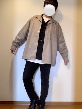 「RAGEBLUE（レイジブルー）の＜トレンドのロング丈＞ワッフルロングカットソー/733404（Tシャツ/カットソー）」を使った、DAiさん（メンズ・172cm）の春コーディネート