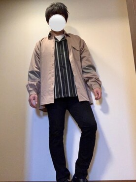 「RAGEBLUE（レイジブルー）の＜トレンドのロング丈＞ワッフルロングカットソー/733404（Tシャツ/カットソー）」を使った、DAiさん（メンズ・172cm）の春コーディネート