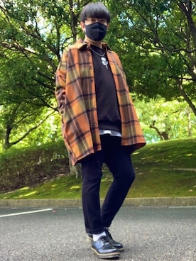 「ADRER（アドラー）のADRER バラシシュウビッグスウェット（スウェット）」を使った、DAiさん（メンズ・172cm）の秋コーディネート