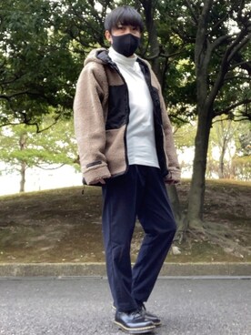 「DOOPZ（ドープス）のアイテム（スラックス）」を使った、DAiさん（メンズ・172cm）の冬コーディネート
